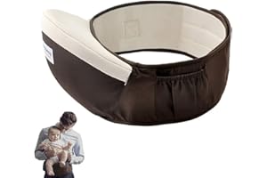 BHINA Neonato Marsupio Ergonomico Hipseat Baby Carrier, Adatto a Bambini Da 0 a 36 Mesi