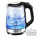 Produktbild Wasserkocher Glas, Godmorn 2 Liter Glaswasserkocher mit Blaue LED-Beleuchtung, Automatische Teekessel, STRIX Temperatur Kontrolle, Trockenlaufschutz, Kabellos, Kalkfilter, 2200 Watt, BPA-Free