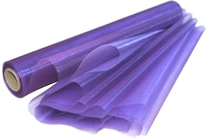 Time to Sparkle 1 Roll 26M X 29cm Purple Majesty Sheer Organza Roll Fabric Chair Cover Sash Bows Table Runner Sashes Swags Wedding Party 38+ Colors Option