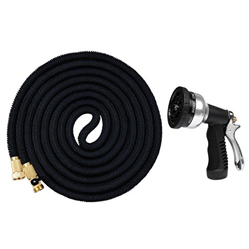 fourHeart Garten Handbrause 9 Funktionen Gartenschlauchdüse Multifunktionale Gartenbrause mit Metall Pistolengriff, Perfekt zum Bewässern des Gartens, Baden von Tieren, Waschen des Autos, Reinigen des Pools – Schwarz - 6