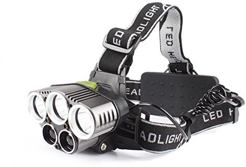 URNINAUEU USB Headlamp Rechargeable Headlight Flashlight Torch 50000 Lumen 5x