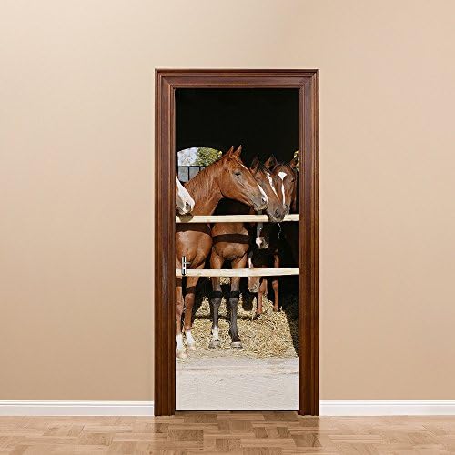 3D Stables Door Sticker Home Art Decor Removable Wall Sticker
