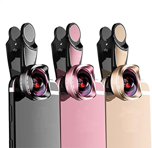 LIJINN Camera Telephoto- 15X Macro Lens HD No Deformity SLR Camera &amp; 16Mm Wide Angle -Stainless On Cell Phone Lenses,Mobile Smartphones Universal,Gold