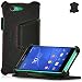 Produktbild MANNA Ultraslim Sony Xperia Z3 Compact Hülle | Tasche aus Nappa Leder, schwarz | Aufstellbares Case | Cover mit Microvlies - Polsterung | Premium Schutzhülle für Sony Z3 mit 4,6'' Display