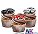 Produktbild BMW Car LOT DE 12 DÉCORATIONS COMESTIBLES EN GAUFRETTE POUR CUPCAKES