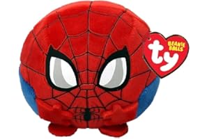 TY Beanie Boos Spider Man Beanie Ball Peluş Top 10 cm Kırmızı Mavi Süper Kahraman Oyuncak