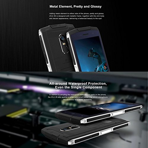 HOMTOM ZOJI Z6 3G Smartphone Ohne Vertrag 4.7 Zoll CNC-Metallrahmen IP68 Wasserdicht StoÃŸfest Staubdicht Quad Core Dual SIM 1GB RAM+8GB ROM GPS 9.9 MM Dick 8MP Kamera Android 6.0 Fingerabdrucksensor