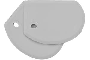 Lazymi Lot de 2 Corne Patisserie Silicone Flexible, Grand (15.2×10.9CM) Coupe-pâte à Pâtisserie Antiadhésif Coupe Pate de Qualité Alimentaire pour la Cuisson du Pain Faisant/Pizza/Levain, Gris