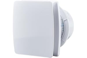 HUGOOME Ventilateur extracteur d'air 100 mm 12 W 95 m³/h 2200rpm avec clapet anti-retour, fenêtre et montage mural Ventilateur pour cuisine, salle de bains, serre, garage -4 pounces