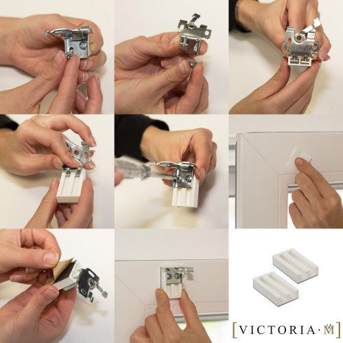 Universal Haftträger, weiss (2er Set), VICTORIA M - 3