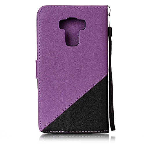 Erdong funda Para Asus Zenfone 3 Max ZC553KL 5 5 Flip Book-style
Superior Dual color PU de la carpeta de cuero de dise o P rpura Con la
funci n del soporte y ranuras titular de la tarjeta para Asus Zenfone 3
Max ZC553KL 5 5