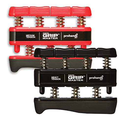 Gripmaster Hand And Finger Exerciser Combo Pack -Red And Black by