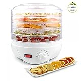 ✅ Diseño practico moderno: el producto deshidrata los alimentos de manera uniforme gracias al ventilador central que emite un calor radial constante  Libres de BPA: seguro para usted, su familia y sus amigos a utilizar  Nunca sumerja la máquina en agua ni en ningún otro líquido