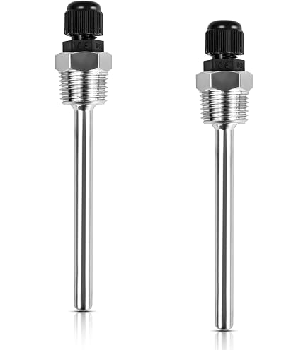 2 Stück 304 Edelstahl Thermowell – G3/4 Gewinde, Tauchhülse 8x150 Mm Für Temperatursensoren Thermowell 304 Edelstahl