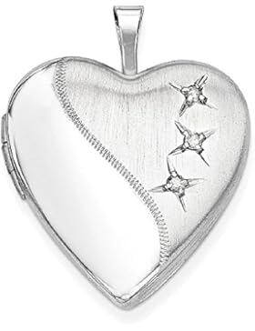 IceCarats Designer Schmuck Sterling Silber 20mm D / C Herz Medaillon