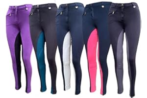 Canter Two Tone Childrens/Kids Horse Riding Jodhpurs/Breeches from 20" to 30" Waist (28" Waist, Pink/Navy)