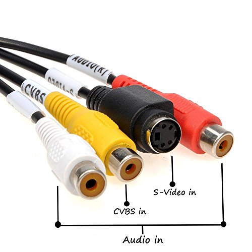 ranipobo DVD DVR Chip Video Capture USB 2.0 Konverter Adapter Kabel mit Stereo Audio HDTV VHS DVD RCA S-Video Eingang für PC Laptop - 2