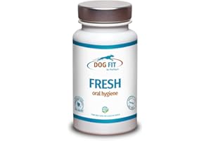DOG FIT by PreThis® Fresh Contre la Mauvaise haleine & la gingivite chez Le Chien I Poudre d'herbes antibactérienne pour Une Flore buccale Saine sans additifs I 60g