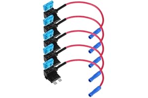 KEENSO 5 szt. adapter bezpiecznikowy do samochodu z uchwytem, automatyczny adapter z bezpiecznikiem, 15 A (standardowy)