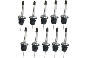 Loopunk 10Pcs Para Botellas,Boquilla de Vertido Para Botella de Aceite de Oliva, TapóN Vertedor Antigoteo Con Tapas, Vino, Aceite, CóCteles, Zumos, Etc