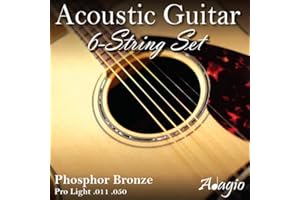 Adagio Pro Light Acoustic Guitar Strings Full Set/Pack - Gauge 11-50 Phosphor Bronze