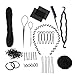 Leegoal(TM) Fashion Elastics, Pins Hair Design Styling Tools Kit for Bun Maker, Roller, Braid Twist,Black