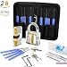 Produktbild Lockpicking Set, 22-Teiliges Dietrich Set mit 2 Transparentem Trainingsschlössern und Anleitung für Schlosserei, Anfänger und Profisrleicht, Deutschland Videoanleitung