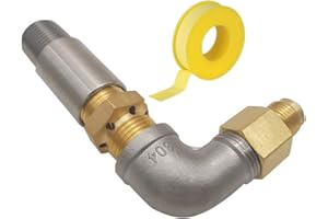 MENSI 1/2" Valvola spruzzatore per gas propano braciere in acciaio inox, ottone (alta capacità 150K BTU)