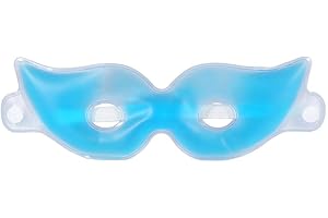 AKOZON Chłodzące płatki żelowe pod oczy, chłodzące płatki pod oczy do opuchniętych oczu Żelowa maska ​​wielokrotnego użytku z otworami na oczy łagodząca zmęczenie oczu Cienie pod oczami Chłodząca kojąca zimna opaska na oczy