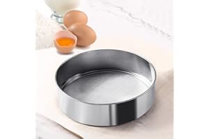 ANTHYTA Tamis à Farine en Acier Inoxydable, 25cm Tamis de Pâtisserie, Tamis de Cuisine Maille Fine, Passoire à Farine Professionnel, Tamiseur de Farine pour Gâteaux, Légumes, Farine, Pâtes
