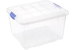 Acan Tradineur - Caja de almacenaje plástico 25 litros. Cesta, recipiente ordenación, almacenamiento objetos 25,3 x 42,3 x 35 cm