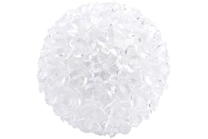 IDEEN MIT HERZ Sfera luminosa a LED con fiori di ciliegio, Ø 14 cm, luce bianca calda, con 100 lampadine LED, funzionamento a rete, decorazione per finestre, decorazione per la stanza per primavera, estate