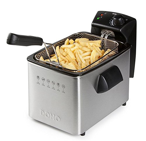 Domo DO 465 FR DO465FR FRITEUSE INOX 4L, 3000 W, Acier Inoxydable