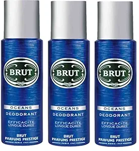 Brut Deodorant Body Spray Ocean 200ml THREE PACK