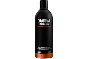 Guy Laroche Drakkar Intense, Body Spray for Men, A Deeply Sensual, Vibrant and Masculine Scent, With Bergamot, Lavandin and Moss, 200 ml