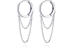 SLUYNZ 925 Sterling Silber Ohrringe Quaste baumeln für Frauen Teenager Damen Minimalistische Creolen Ohrringe Kette