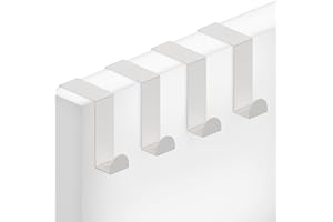 Minismus Ensemble de 4 Porte Crochet – Accroche-Porte Inoxydable, Utilisables Individuellement – Torchon, Manteau, Sac, Porte D’Armoire, Placard De Cuisine Accroche (Blanc)