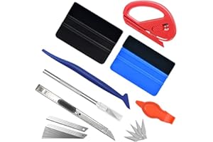 Loopunk Kit Vinyle Application Autocollants Auto Kit, Spatules pour Film Verre, Cutter Professionnel et Spatules pour Voiture et Téléphone Portable DIY