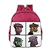 Produktbild Gorillaz Rock Rucksack Kinder Schulranzen royalblau rosa rose Einheitsgröße