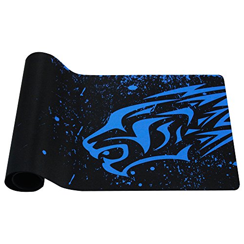 Exco - Alfombrilla gruesa de goma antideslizante para rat n muy grande para juegos con dise os para jugadores y trabajadores de oficina XL Blue Leopard Exco - Alfombrilla gruesa de goma antideslizante para rat n muy grande para juegos con dise os para jugadores y trabajadores de oficina XL Blue Leopard
