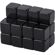 Wukong 30 Stück Starke Neodym Magnete Würfel - 10x10x3 Mm, Schwarz, Für Whiteboard, Kühlschrank & Mehr