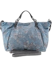 Bolso flores grabadas