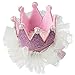 Kobwa(TM) Cute Snow Yarn Princess Crown Baby Hair Clips Party Accessory,Pink with Kobwa's Keyring
