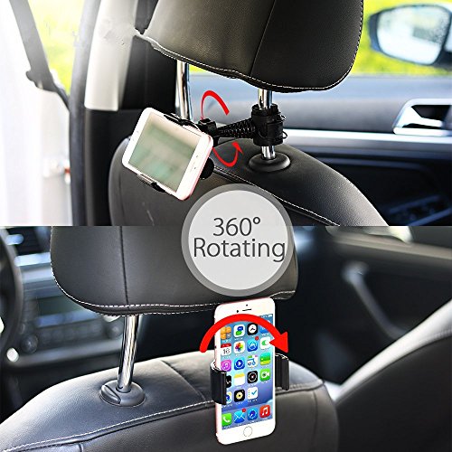 Baby COSCOD universale per poggiatesta sedile auto con montaggio a scatto con supporto con rotazione a 360Â°, supporto da auto per poggiatesta, garanzia a vita