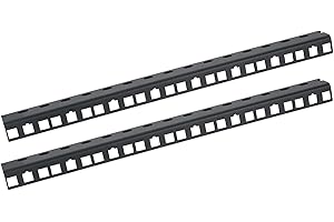 ‎HMF HMF 66808-02 Rackschiene für Serverschrank | 2 Stück | 10 Zoll | 8 HE | Schwarz