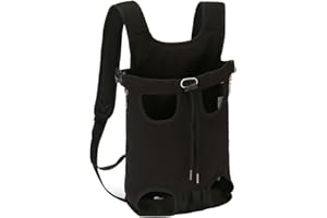 LucaSng Zaino per Cani, Borsa Frontale Regolabile per Cani Morbido Marsupio Tela Zaino, Cane Traspirante Leggero Taglia Piccola Media Cane Fino a 13 kg per Viaggio Passeggiata (Nero, XL)