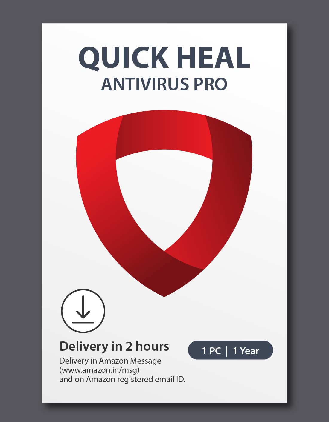 Quick Heal | Antivirus Pro | 1 user | 1 Year | Email Delivery in 2 hours - no CD