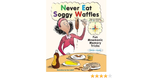 Never Eat Soggy Waffles Fun Mnemonic Memory Tricks By Patricia J Murphy Apr 09 Patricia J Murphy Amazon De Bucher Never Eat Soggy Waffles Fun Mnemonic Memory Tricks By Patricia J Murphy Apr 09 Patricia J Murphy Amazon De Bucher