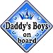 GEM JEWEL DADDYS BOYS Baby on Board Car Window Sign