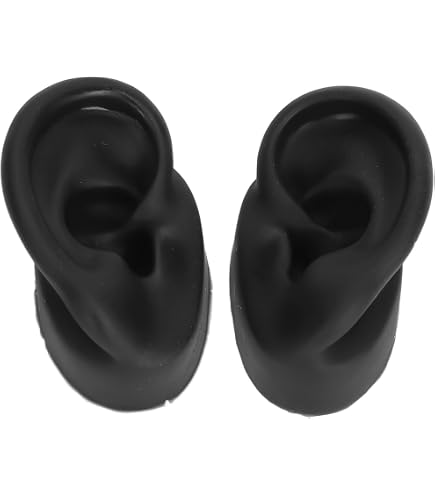Yosoo Health Gear 1 Paio di Modelli di Orecchie in Silicone Morbido, Flessibile 1: 1 Simulazione Umana Display Puntelli Strumenti Didattici per Apparecchi Acustici Gioielli Orecchini (Colore della